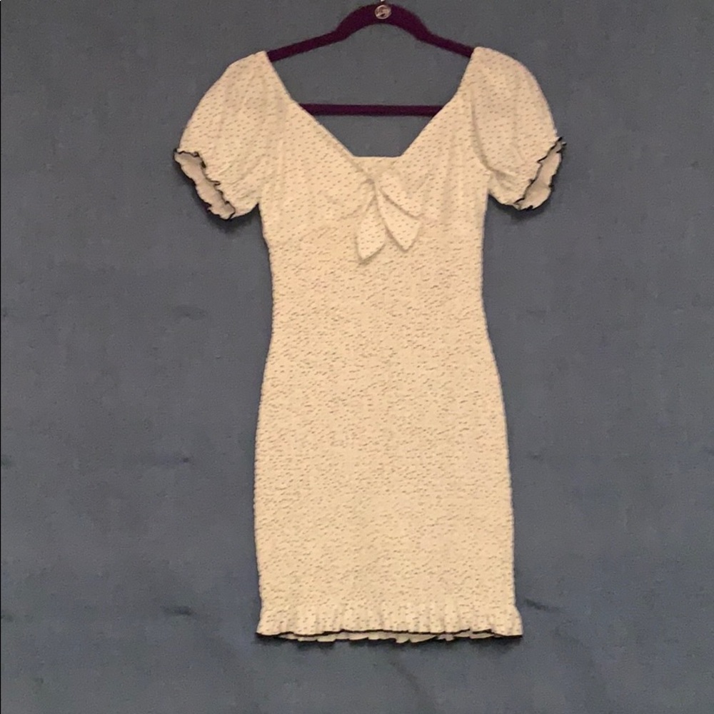 White with black stars dress
